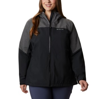 Columbia Evolution Valley II Plus Size, Chamarras Negros Grises Para Mujer | 846920-ROJ